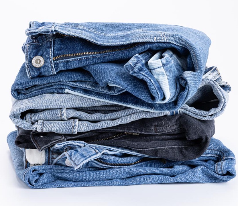 Folded jeans